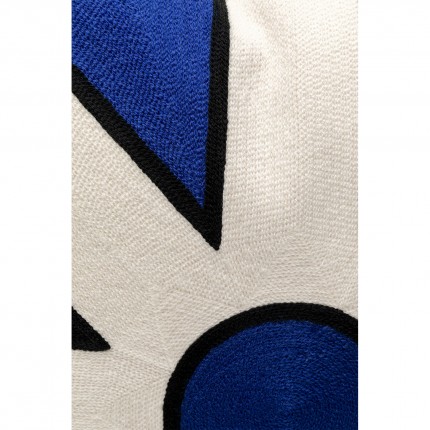 Coussin Icon étoile bleu et blanc Kare Design