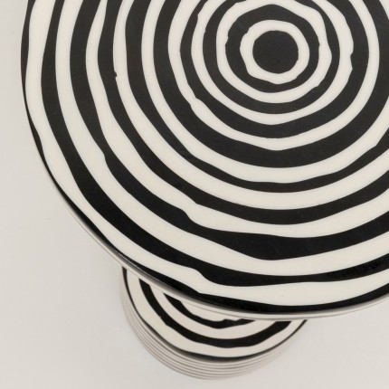 Side Table Domero Swirl Ø25cm black Kare Design