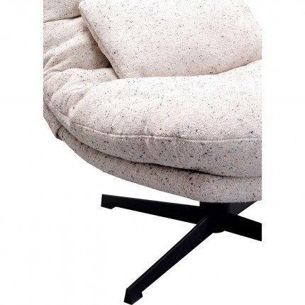 Swivel Armchair with Stool Columbia Kare Design