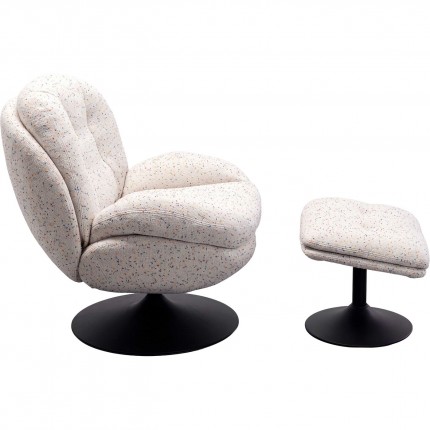 Fauteuil pivotant et repose-pieds Stanford Kare Design