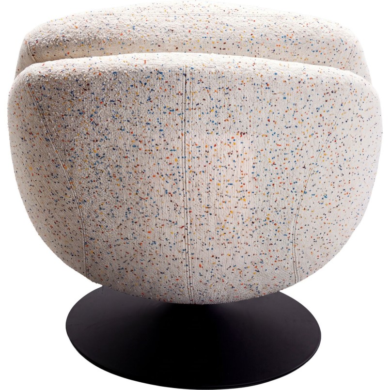 Fauteuil pivotant avec repose-pieds blancs - Standford - Kare Design