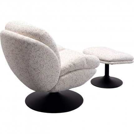 Fauteuil pivotant et repose-pieds Stanford Kare Design