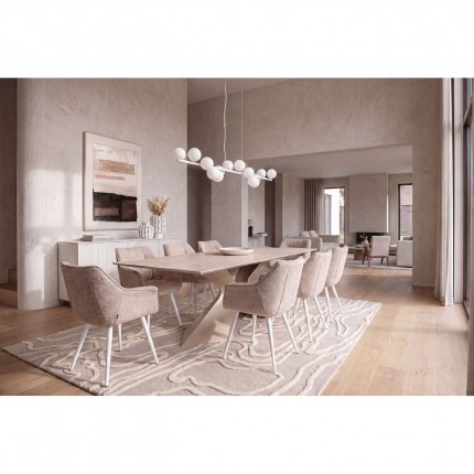 Table Gloria Travertino 200x100cm macchiato Kare Design