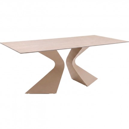 Table Gloria Travertino 200x100cm macchiato Kare Design
