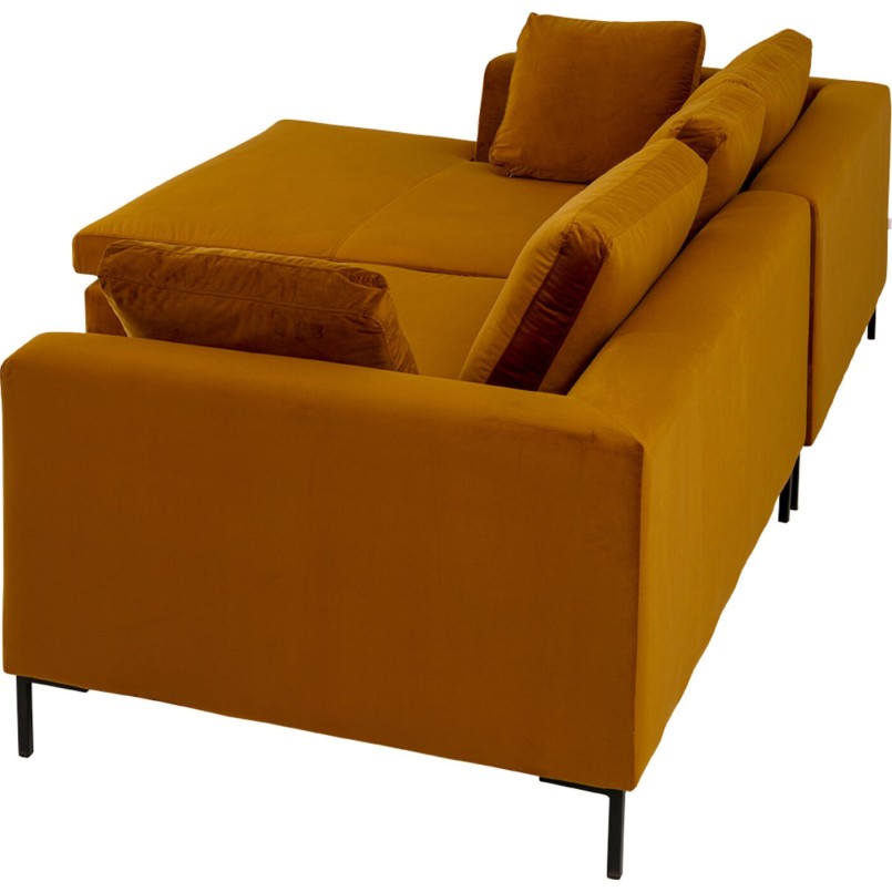 Canapé angle Gianni Velvet or 290cm gauche