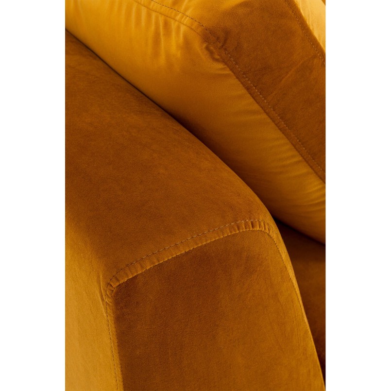 Canapé angle Gianni Velvet or 290cm droit