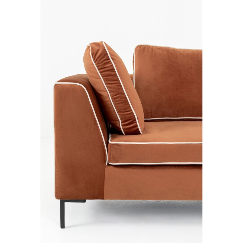 Canapé angle Gianni Pipe marron 290cm droite