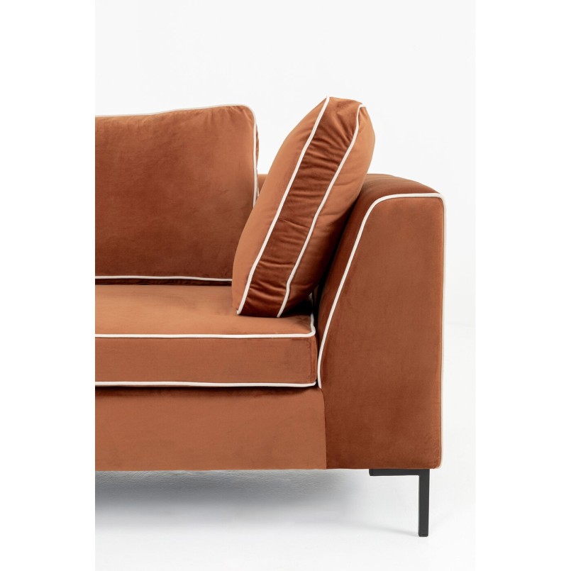 Canapé angle Gianni Pipe marron 290cm gauche