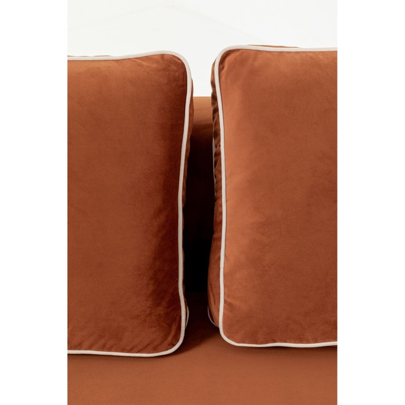 Canapé angle Gianni Pipe marron 290cm gauche
