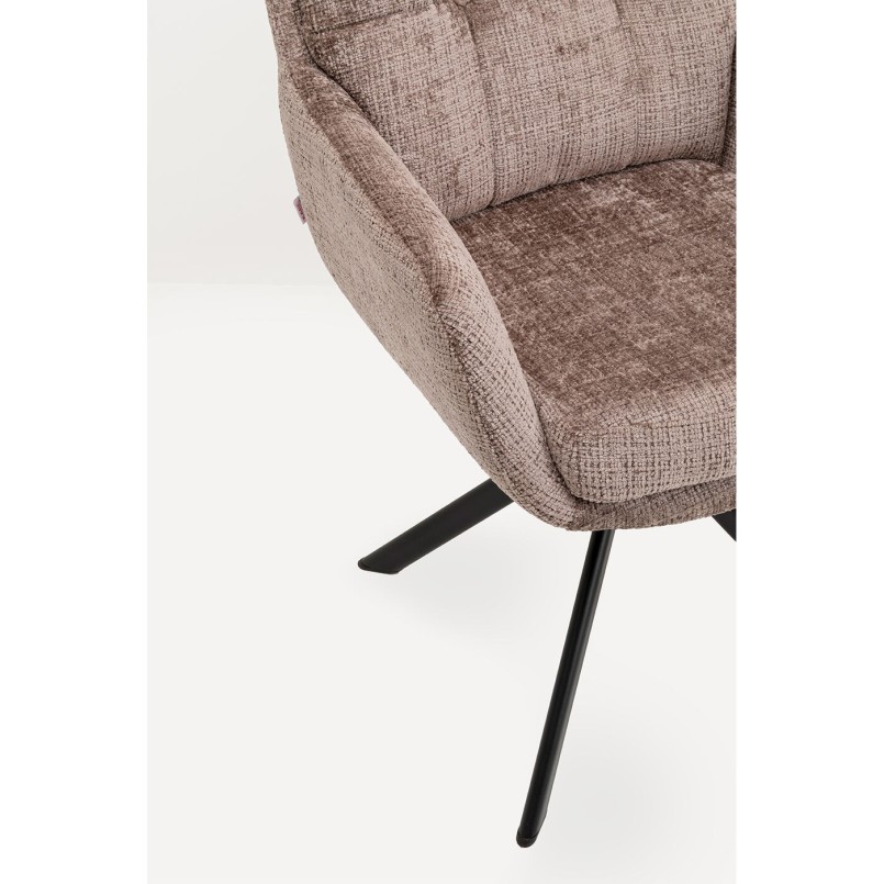 Chaise pivotante Molly taupe