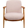 Fauteuil scandinave en tissu beige et chêne - Susan - Kare Design