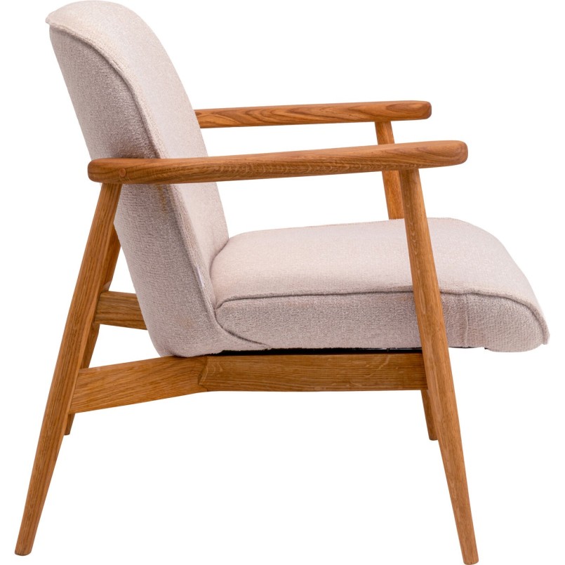 Fauteuil scandinave en tissu beige et chêne - Susan - Kare Design
