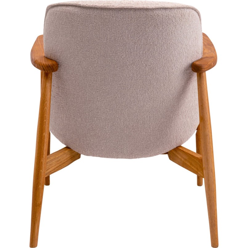 Fauteuil scandinave en tissu beige et chêne - Susan - Kare Design