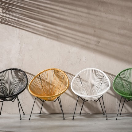 Outdoor Armchair Acapulco yellow Kare Design