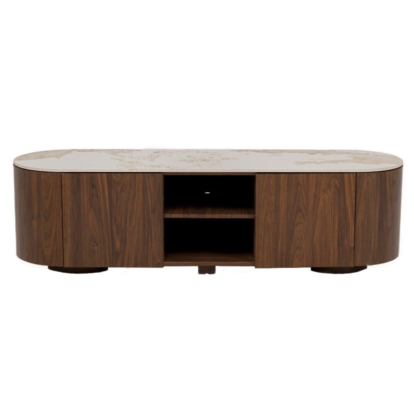 Meuble TV brun plateau en grès - Ruben - Kare Design