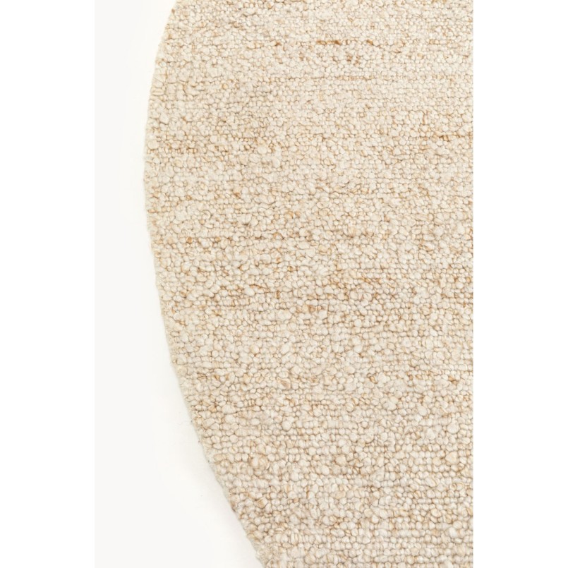 Tapis rond en polyester crème - Boucara - Kare Design