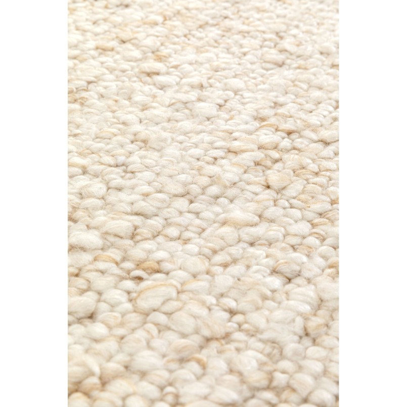 Tapis rond en polyester crème - Boucara - Kare Design