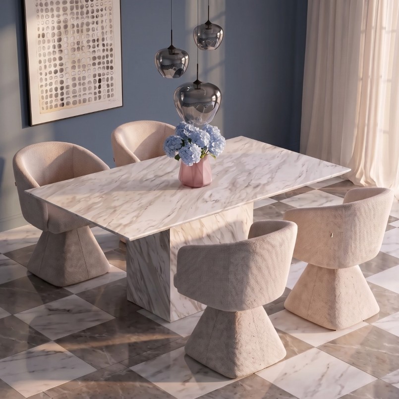 Table en marbre blanc - Artistico - Kare Design