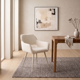 Chair with armrests San Francisco cream Kare Design
