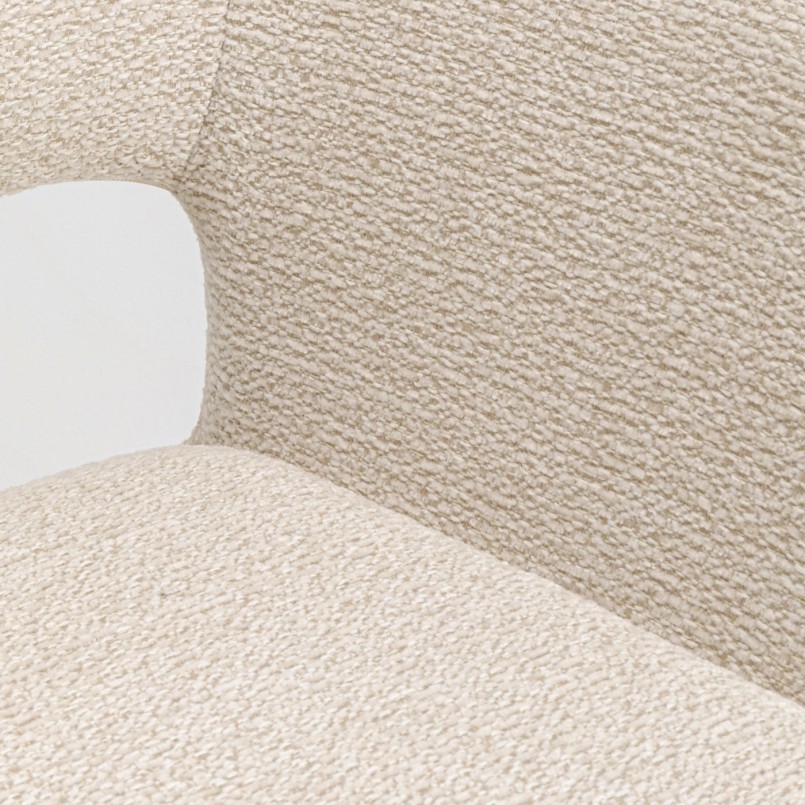 Chaise avec accoudoirs coloris crème -  San Francisco - Kare Design