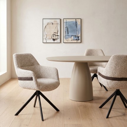 Swivel chair with armrests Olivia Kare Design