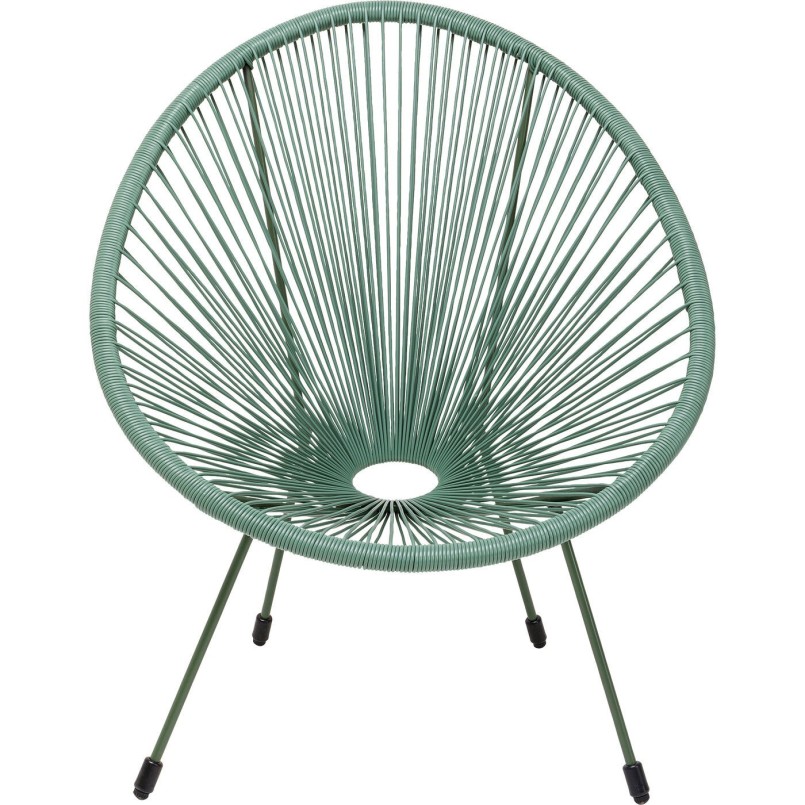 Fauteuil de jardin vert et table d'appoint - Acapulco - Kare Design