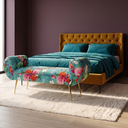 Bench Trono Flower Fever blue Kare Design
