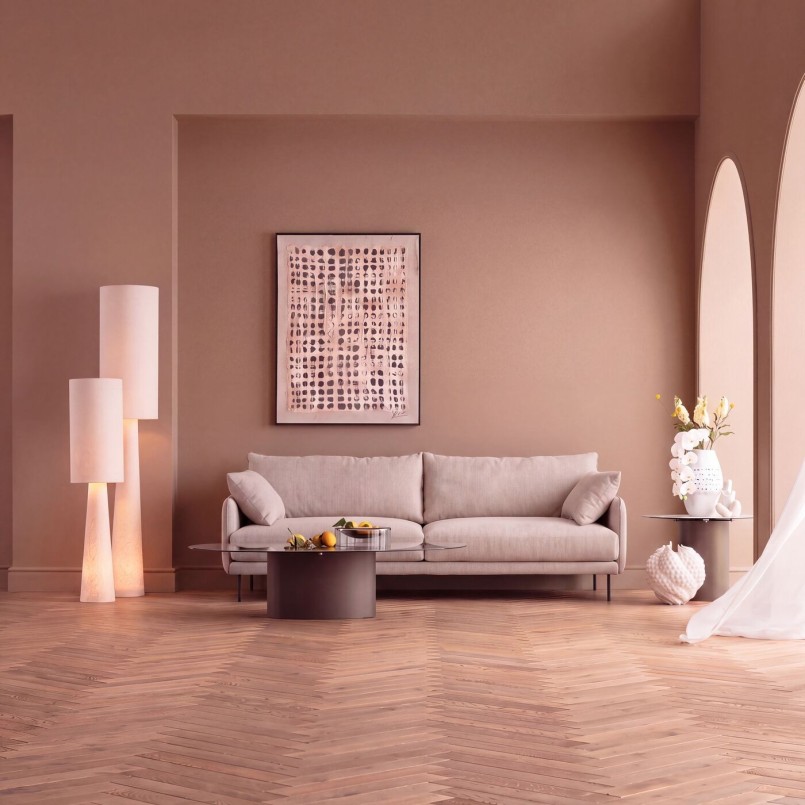 Canapé scandinave 3 places crème - Edna - Kare Design