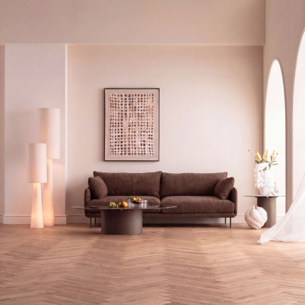 Sofa Edna 3-Seater espresso Kare Design