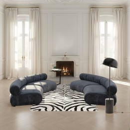 Tapis zébré noir et blanc - Kare Design