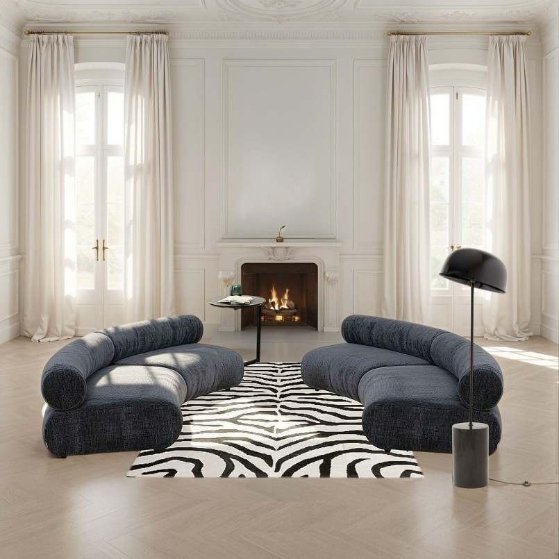 Canapé en velours bleu foncé - Ciao - Kare Design