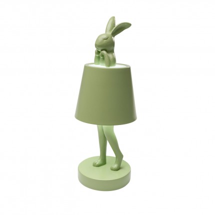 Lampe Animal lapin LED 29cm vert matcha Kare Design