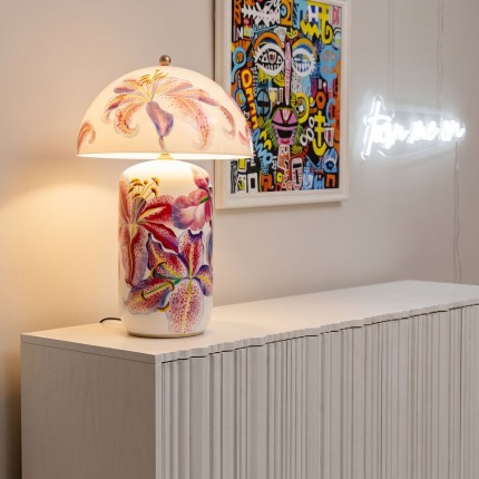 Table Lamp lillies pink Kare Design