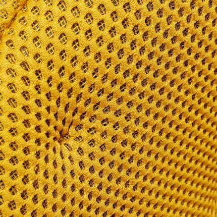 Chaise avec accoudoirs pivotante Carlito Mesh jaune Kare Design
