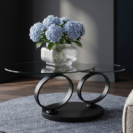 Table basse Beverly verre fumé Kare Design