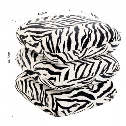 Tabouret pivotant Pepino 45x45cm tigre noir Kare Design