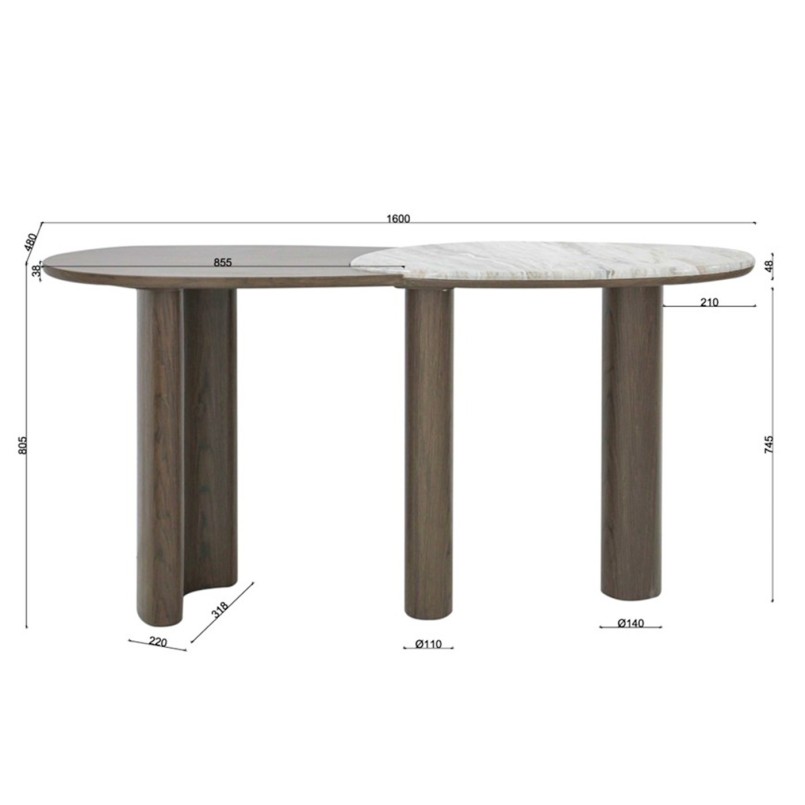 Console Suri 160x81cm Kare Design