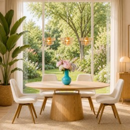 Table à rallonge ovale en frêne - Benvenuto - Kare Design