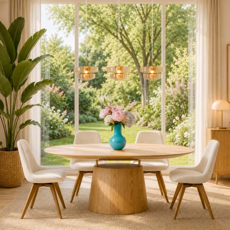 Table à rallonge ovale en frêne - Benvenuto - Kare Design