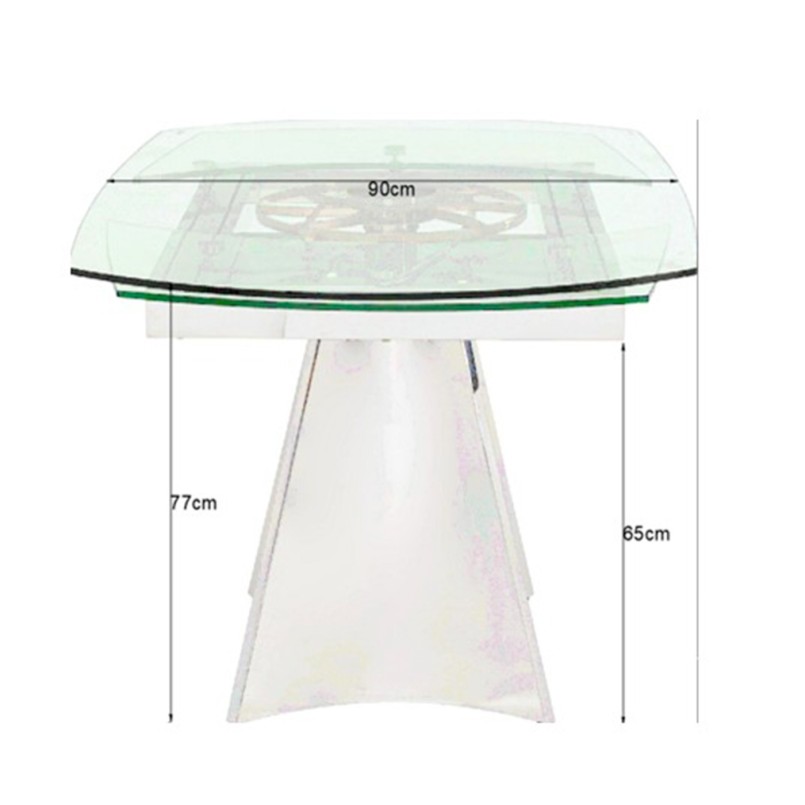 Table à rallonges en verre- Tempo - Kare Design