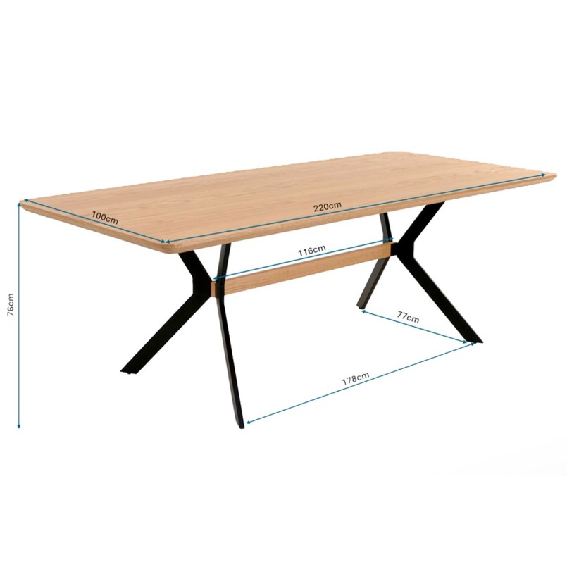Table en chêne et acier - Midtown - Kare Design