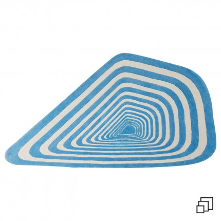 Tapis Electric Diamond bleu Kare Design