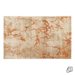 Tapis beige veines oranges - Mars - Kare Design