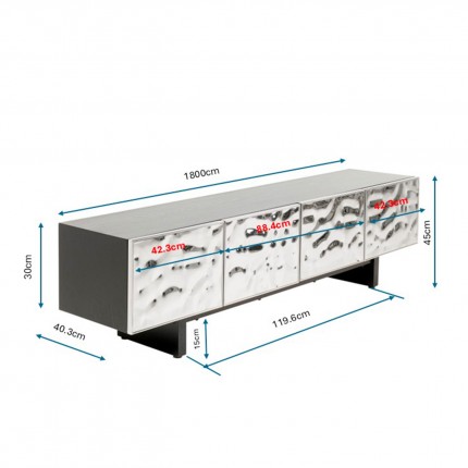 TV board Caldera chrome Kare Design