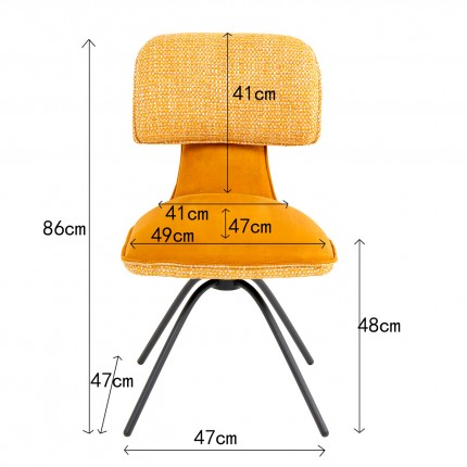 Chaise pivotante Helli ocre Kare Design