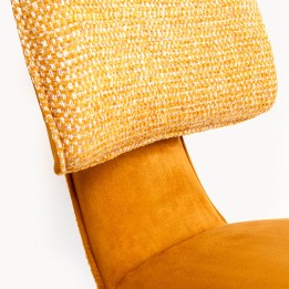 Chaise pivotante en velours ocre - Helli - Kare Design