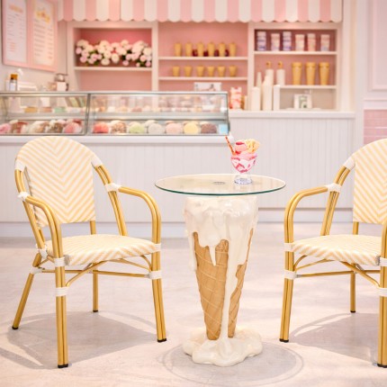 Table de bar glace 48cm vanille Kare Design
