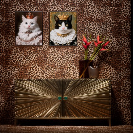 Tableau princesse chat blanc 40x50cm Kare Design