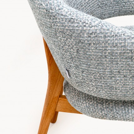Chair with armrests August Melange blue Kare Design