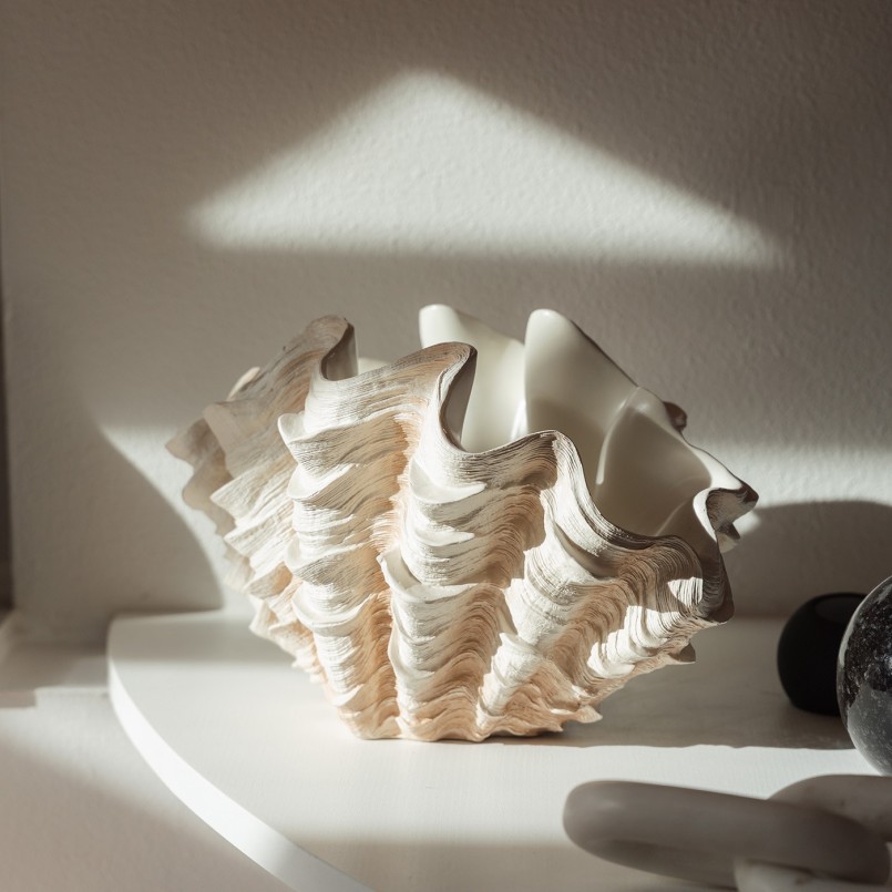 Vase en forme de coquillage blanc - Concha - Kare Design